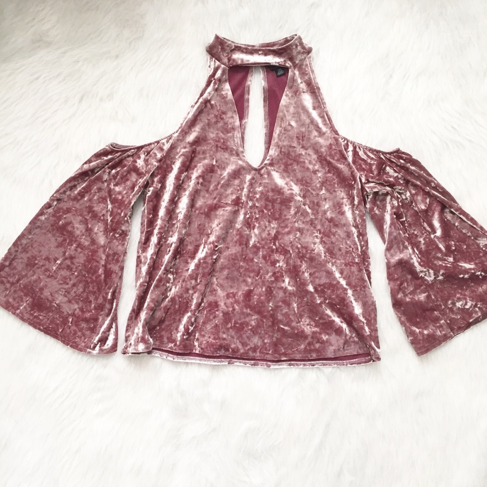 NWOT American Eagle Velvet Bell Sleeve Top